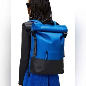Rains Trail Rolltop Backpack W3 - Blue NWT Unisex